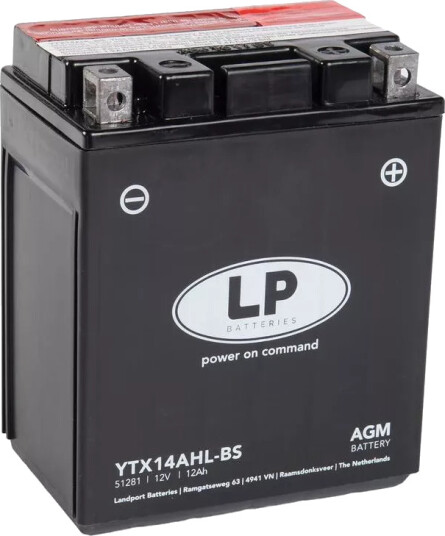 Landport Batteri YTX14AHL BS 13Ah 12v AGM