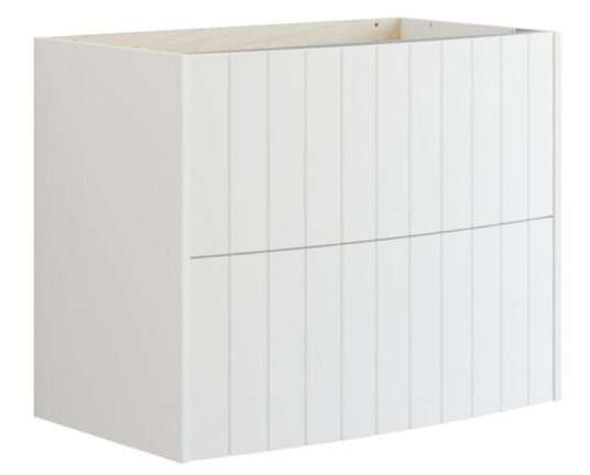 Dansani Inzo Vintage Rillet Servantskap   Buet Hvit Matt / 80cm