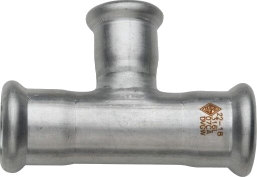 4 stk 76 x 22 x 76 mm TURBO T-stykke i rustfritt stål