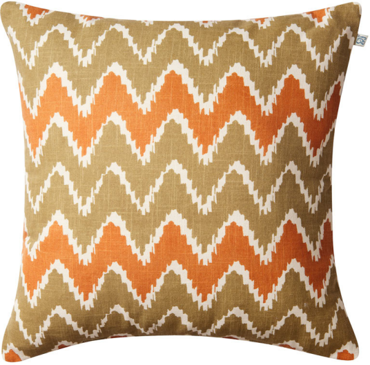 Chhatwal & Jonsson Ikat Bangalore utendørs pute 50 x cm Beige apricot orange