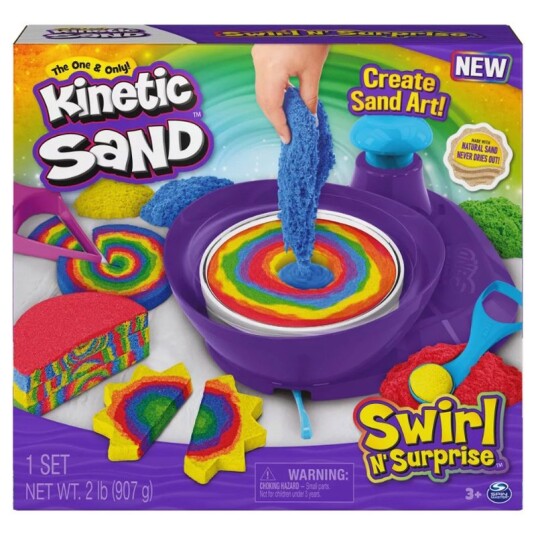 Kinetic Sand Lekesand Lekesett Swirl N Surprise