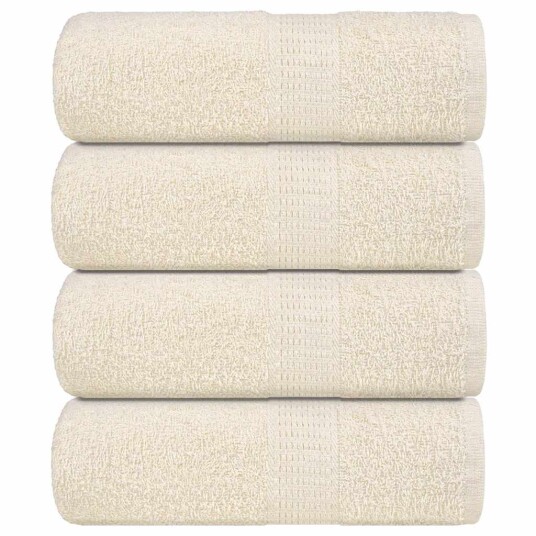 Gjestehåndklær FROGN 4 stk kremhvit 30x50 cm 360 gsm Gjestehåndklær FROGN 4 stk kremhvit 30x50 cm 360 gsm