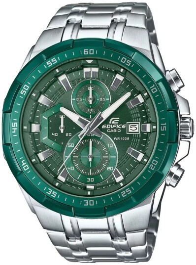 Casio Herreklokke EFR 539DE 3AVUEF Edifice Grønn/Stål Ø49.5 mm Casio Herreklokke EFR 539DE 3AVUEF Edifice Grønn/Stål Ø49.5 mm