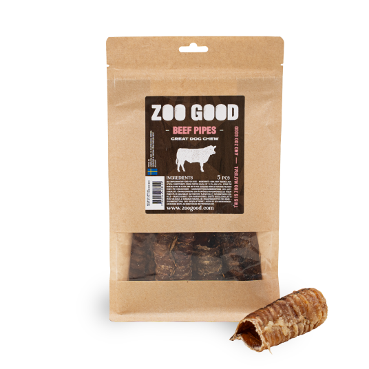 ZOO GOOD Luftstrupe 5-pack Hundesnacks Tyggeruller til Hunder