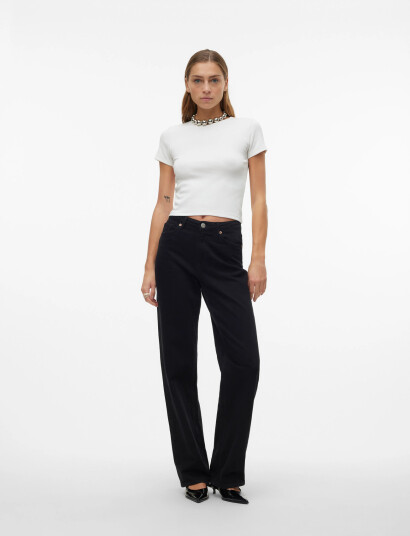 Vero Moda Vmchloe Ss Short Top Jrs Noos   White   XS