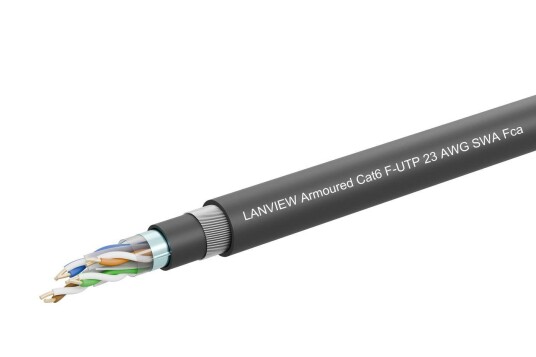 Lanview Nettverkskabel Cat6 F/UTP SWA Armoured Solid