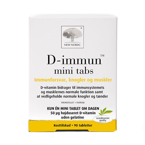 New Nordic D-Immun Mini Tabs 90 Tabletter New Nordic D-Immun Mini Tabs 90 Tabletter