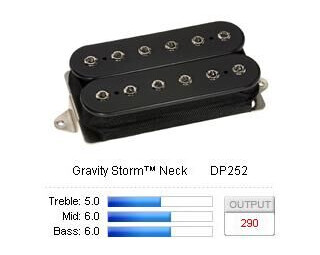 Dimarzio Dp252fbk Pickup Humbucker Gravity.Storm/neck F-Spaced Svart