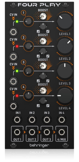 Behringer Four Play Amplifiers And Mixer Modul For Eurorack Behringer Four Play Amplifiers And Mixer Modul For Eurorack