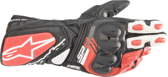 Alpinestars SP-8 V3 Motorsykkel Hansker M Svart Hvit Rød Alpinestars SP-8 V3 Motorsykkel Hansker M Svart Hvit Rød