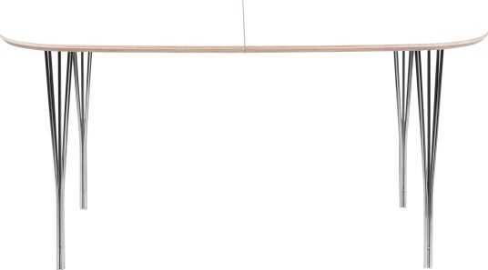 Haslev Møbelsnedkeri Symphony Spisebord 88 - Hvitlaminert/Krom, 150x90