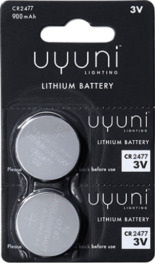 Uyuni CR2477 Sølv Lithium Batterier 2 stk Uyuni CR2477 Sølv Lithium Batterier 2 stk