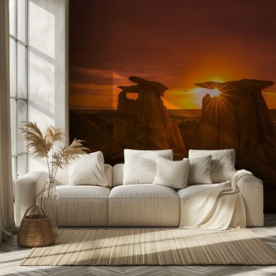 Wallpaper Majestic Sunset Landscape