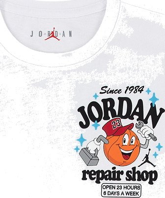 Jordan T skjorte   White   Jordan   8 10 år (128 140)   T skjorte Blå Hvit Oransje Rød Svart