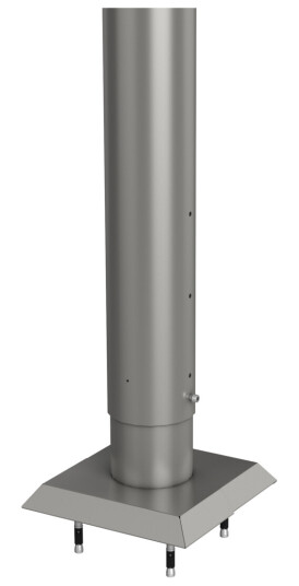BIOHORT STOLPE FOR LEVEGG FOR FORANKRING 90 CM HØYDEJUSTERBAR KVARTSGRÅ METALLIC