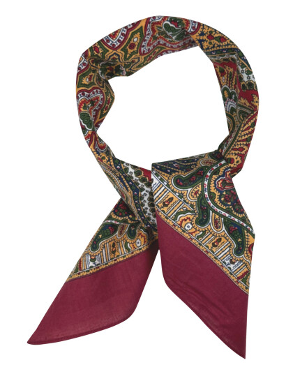 Portia 1924 Cotton Bandana - Burgundy - ONE SIZE