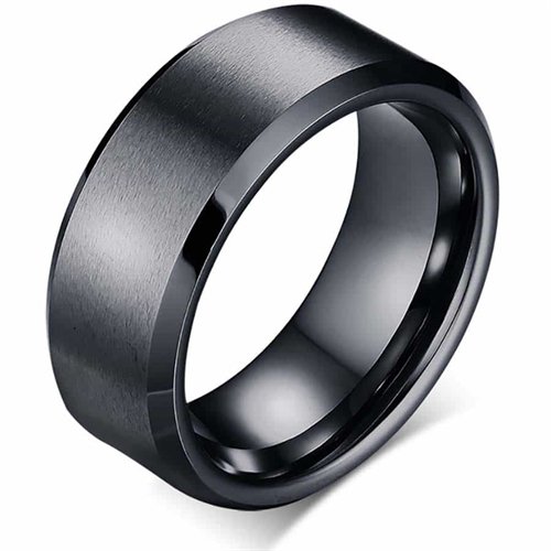 F4 Artan tungstenring svart matt