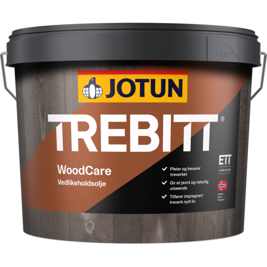 Jotun Vedlikeholdsolje Trebitt Woodcare Gul Base 9l