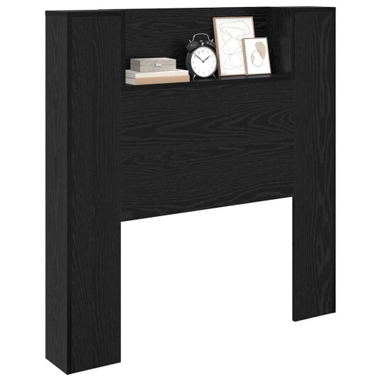  Hodegavl med hylle Svart Eik 100 x 15 x 103,5 cm Konstruert tre