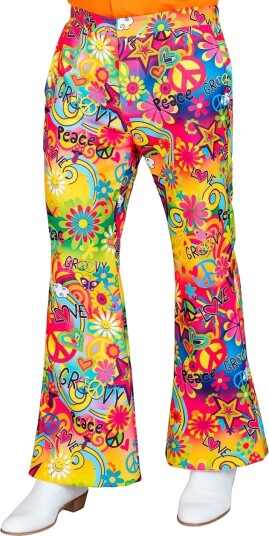 Groovy Hippie Kostymebukse til Herre XX Large Groovy Hippie Kostymebukse til Herre XX Large