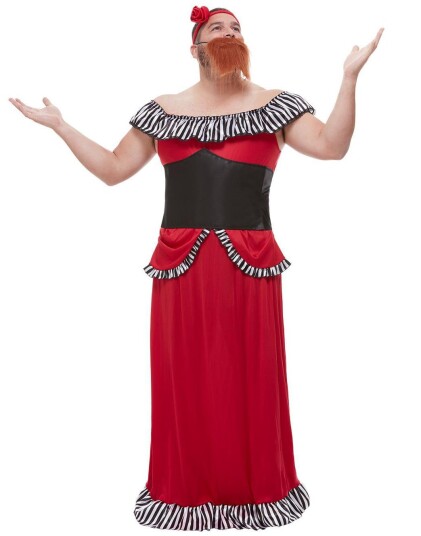 The Greatest Showman Inspirert Bearded Lady Kostyme til Mann Strl L The Greatest Showman Inspirert Bearded Lady Kostyme til Mann Strl L