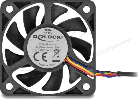 Delock Kabinettvifte Axial 50mm Svart