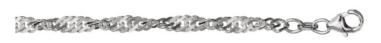 Singapore armlenke i 925 sølv 3,6 mm, 19 cm