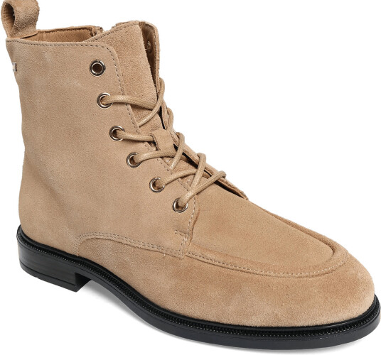 Tommy Hilfiger Enamel Flag Suede Lace Up Boot Beige 42