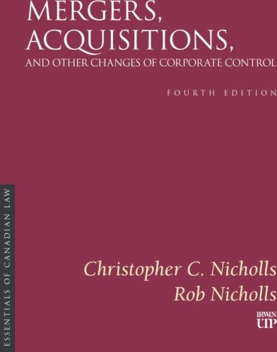 Mergers, Acquisitions, and Other Changes of Corporate Control