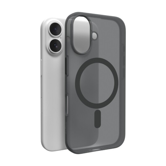 Puro iPhone 16 Plus silikon dekselet DAYLIGHT semi-gjennomsiktig svart