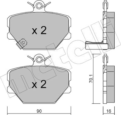 METELLI 22 0341 0 Bremseklosser