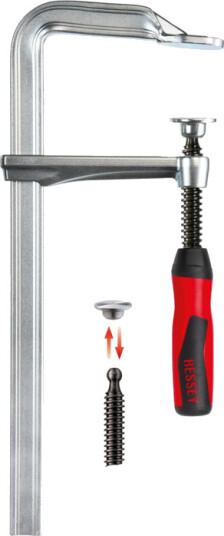 Bessey GZ 120 mm Skrutvinge med Plasthåndtak og Høy Trykkraft Bessey GZ 120 mm Skrutvinge med Plasthåndtak og Høy Trykkraft