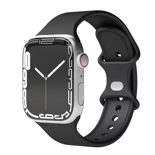 Vonmählen Apple Watch (38/40/SE/41MM) Loop Band Silikon Reim - Svart Vonmählen Apple Watch (38/40/SE/41MM) Loop Band Silikon Reim - Svart