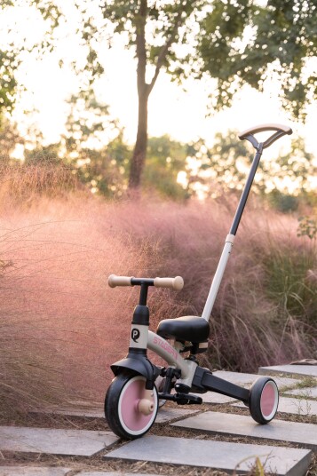 Qplay Stager 3 In 1 Transformerbar Trehjulssykkel Rosa
