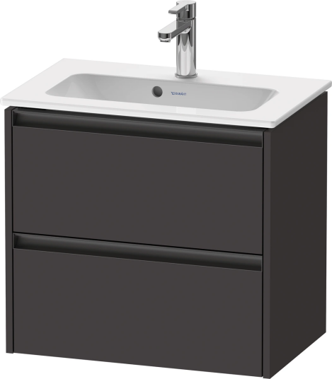 Duravit Ketho.2 Servantskap 2 Skuffer 610x390 mm Grafitt Matt