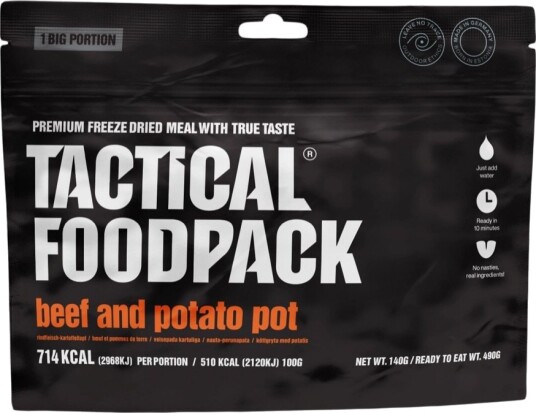 Tactical Foodpack BIG Beef And Potato Pot Black/orange