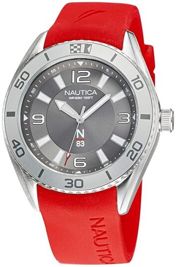 Nautica Herreklokke NAPFWS128 N83 Grå/Gummi Ø44 mm