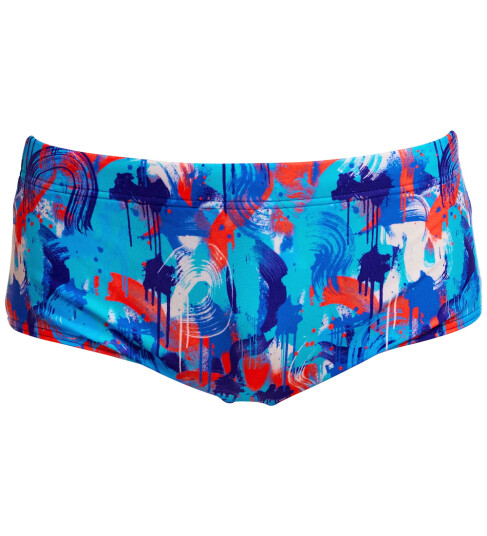 Funkita Badebukser Sidewinder bagasjerom UV50+ Rotete 10 år 140 Badetøy Blå Hvit Rød