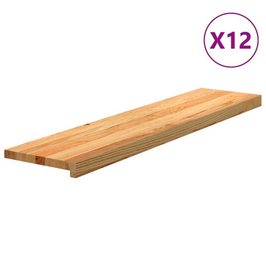  12 Stk Lysebrun 110x30x2cm Heltre Eik