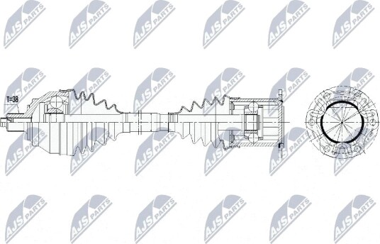 Drivaksel NTY NPW WW 260