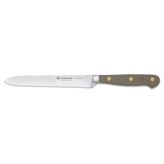 Wüsthof Classic Colour Sagtannet Brukskniv 14 cm Velvet Oyster Wüsthof Classic Colour Sagtannet Brukskniv 14 cm Velvet Oyster