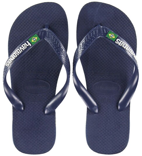 Havaianas Brazil Flip Flops Junior Navy Blue 27/28