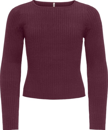 Kids Only Genser Strikk Rib KogIbi Mauve Wine/Solid Kids Only 5 6 år (110 116) Genser Lilla