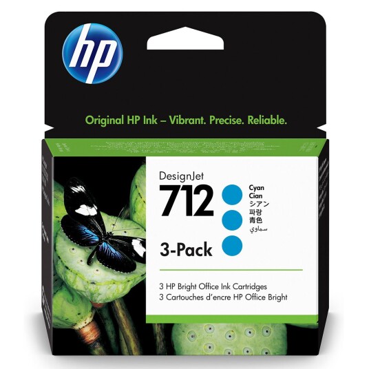 HP blekk 712 3-pack Cyan HP blekk 712 3-pack Cyan
