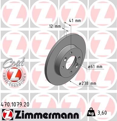 Bremseskive ZIMMERMANN 470.1079.20