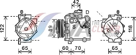 AC kompressor AVA COOLING SYSTEMS SZAK125