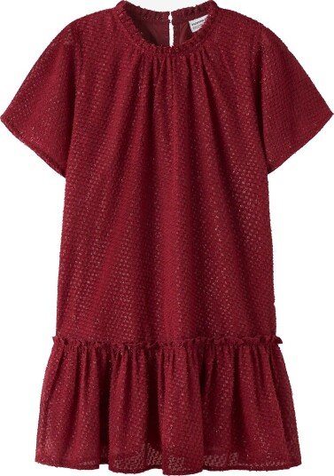 Name It Nkfvalerino Ss Dress   RED DAHLIA   122