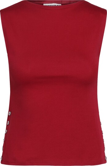 Weekday Elodie Button Tank CHERRY RED M