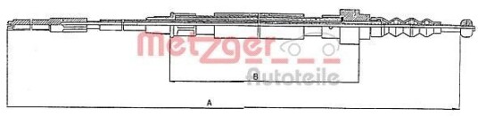 Tautrekk, håndbremse METZGER 10.7403