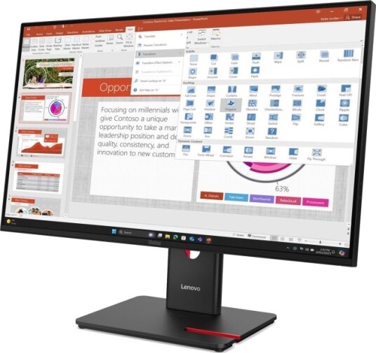 Lenovo ThinkVision T27 40 27" FHD 120Hz Svart 64A5MAR6EU Lenovo ThinkVision T27 40 27" FHD 120Hz Svart 64A5MAR6EU